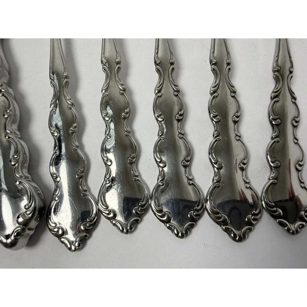 Oneida Deluxe MOZART Stainless USA Flatware Lot 9 Dinner Knives Forks Teaspoon